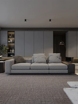 Диван от скандинавски тъкан, модерен минимализъм и минималистичен стил, разтегателен диван за трима души, италиански лесен луксозен замшевый диван