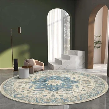 Украса на хола в марокански стил, Кръгъл килим, Подложки голяма площ за спалня, Домашно люлеещ се стол, килим на пода, Моющийся подложка за хол