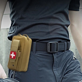 Комплект за първа помощ, Медицинска чанта EDC Тактическа MOLLE Външна медицинска чанта Колан, Ножици поясная чанта Военна ловна чанта тактическа