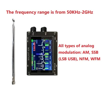 3,5-Инчов сензорен екран Malachite СПТ Pro Radio 50 khz-2 Ghz, полнодиапазонный Авиационен приемник DSP СПТ с антена (бял)