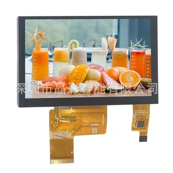 5-инчов RGB LCD дисплей с 40-пинов резолюция и капацитивен сензорен екран, 800x480