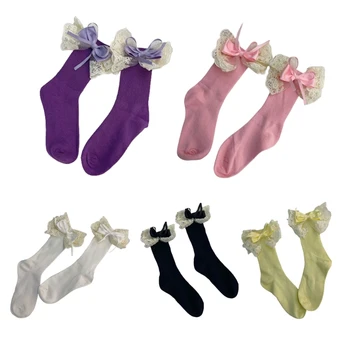 L93F 1 Чифт Чорапи под роклята в стил принцеса, Чорапи с волани, Балетные чорапи, чорапи до щиколоток с рюшами