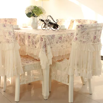 бродирани модерни покривки Проста розова правоъгълна лейси покривката за маса На столовому един стол, приложен самостоятелно