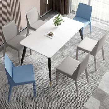 Скандинавски минималистичен дизайн от заведения за хранене столове за всекидневна Модерен дизайн, места за хранене столове с луксозна облегалка Silla Comedor Furniture WZ50DC
