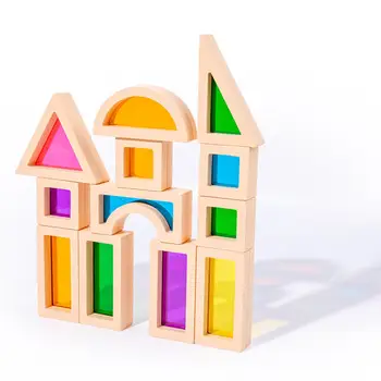 25x Полагане на строителни блокове, Забавни играчки, строителни играчки, Цвят, форма, Образователни игри за родители и деца на възраст под 3 години