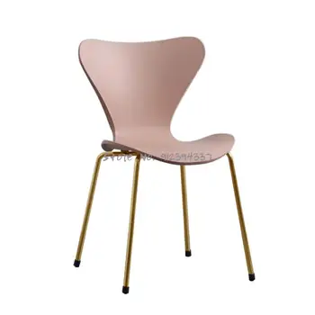 Скандинавски стол с мрежесто червена светлина, луксозен домашен стол с облегалка, тенис на стол, лесен модерен креативен дизайнерски стол за хранене