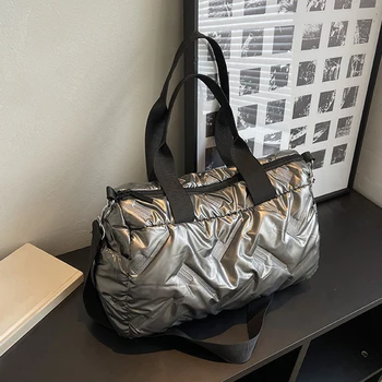 Модерен Дамски naka чанта, Стеганая чанта с голяма част от подплата, Naka чанта през рамо, есен-зима, по-Голямата голям пухлая чанта-тоут през рамо