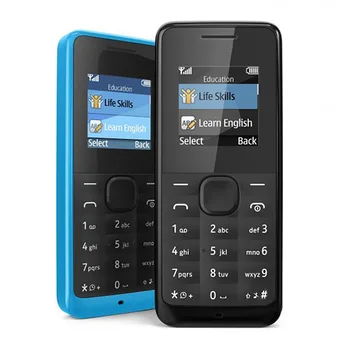 Оригинален 105 Dual Sim, добро качество, 2G GSM 900/1800, отключени мобилен телефон без меню на иврит. Няма мрежа в Северна Америка