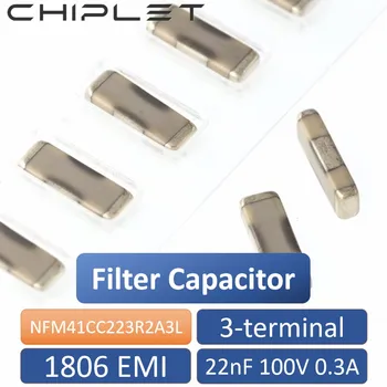 10шт Чип NFM41CC223R2A3L Чрез Кондензатора на филтъра на Ядрото 1806 22nF 100V 0.3 A 3-клеммная Капацитет на ЕПИ SMD EMIFIL