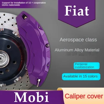 За Fiat Моби Автомобилостроенето Спирачните челюсти Покриване на Предната и задната 3D алуминий метален комплект е Подходящ 2013 2014 2015 2016 2017