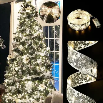 коледни светлини с Дължина от 3 м, Двупластова лента от медна тел, Гирлянди, Светлини за сватба, Коледна украса, Коледна Коледен декор