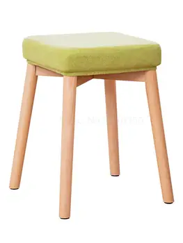 Квадратен столче за ресторант, висока табуретка от корк, икономичен, прост, модерен дървен модерен скандинавски творчески грим, единния табуретка