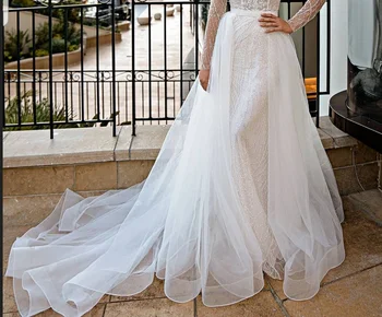 Бяла 4-слойная Мулти-Сватбена свалящ пола от тюл, Подвижна панделка за рокли, сватбени аксесоари, Горна пола, индивидуален размер