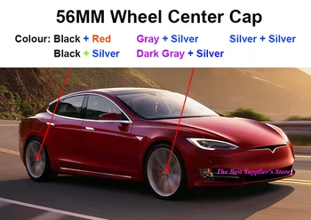 Високо качество на 4шт 56 мм модел на Tesla 3 X S Y Кутията на централната главината на колелото, 3D емблема, значка, лого, джанти, автомобилен стайлинг