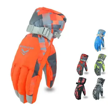 Нови мъжки ски ръкавици, ръкавици за каране на сноуборд, Зимни ръкавици за каране на моторни шейни, мотор, ветроупорен непромокаеми зимни ръкавици унисекс