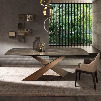 Шиферный маса за хранене модерен минималистичен домашен лампа луксозен дизайнерски модел на стаите в правоъгълен творчески маса