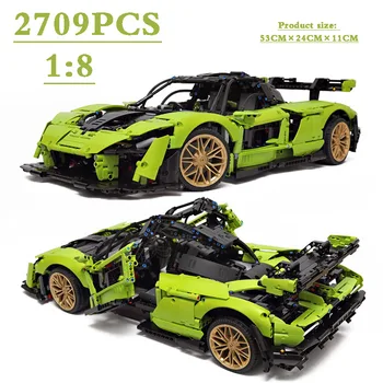 MOC-58893 Серия на суперавтомобил на Местната състезателна модел от градивните блокове на висока сложност Състезателна играчка-блок За Коледни подаръци за деца