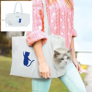 Дизайн с Откидывающимся Шнурком, Сгъваема Холщовая чанта за пренасяне на домашни любимци, чанта за носене, котки, Чанта за носене котки