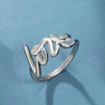 Пръстен с английската азбука на ЛЮБОВТА, пръстени от сребро S925 за жени, бижута, качествен дизайн, празнични подаръци