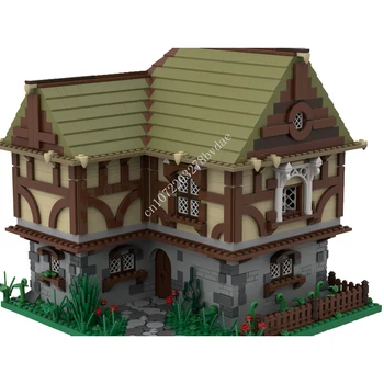 1659 бр., Средновековен замък MOC, Модел Средновековни къщи, строителни блокове, Технологични тухли, направи си САМ, Творческа сглобяване, Детски играчки, Празнични подаръци