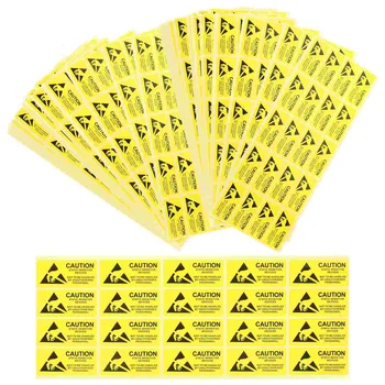 450 бр., 55x25 мм, етикети със статични устройства, предупредителен знак, стикер на стената, магазин за тапети, стикери за училището офис сграда (жълт)
