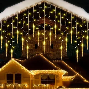 Украса на покрива Led Лед фенер Парапети Цветна Гирлянда Коледни Декоративни светлини