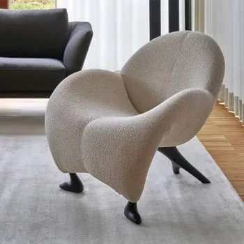 Нова, модерна единична диван-стол от фибростъкло специална форма в скандинавски стил, лесен, креативен стол за почивка в хотел в хола