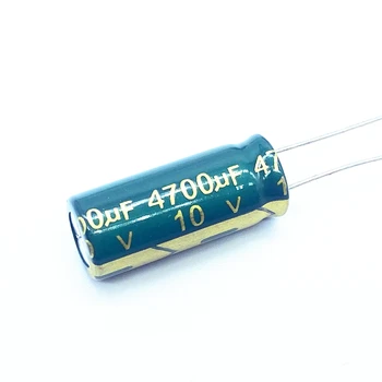 6 бр./лот 10 В 4700 icf Ниско съпротивление esr/импеданс висока честота на алуминиеви електролитни кондензатори Размер 10X25 10 В 4700 icf 20%