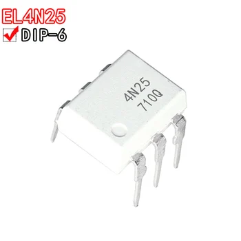10 бр. Бял 4N25 транзистор с вграден оптопарой DIP6 изход поколение EL4N25