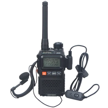 Baofeng UV-3R + Pro Двухдиапазонная VHF/UHF 99CH Мини-радио VOX Компактен FM-Преносим Двустранно Радиостанция