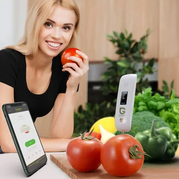 Актуализиран монитор за безопасност на храните Greentest ECO Mini с приложения за мобилни телефони/ Bluetooth Открива плодове, Зеленчуци, Месо, вода и радиация