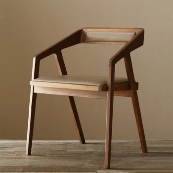 Креативен минималистична трапезария стол Nordic Lounge Дизайн на офис грим Трапезни столове От дърво с Модерни кухненски мебели Mueblesa QF