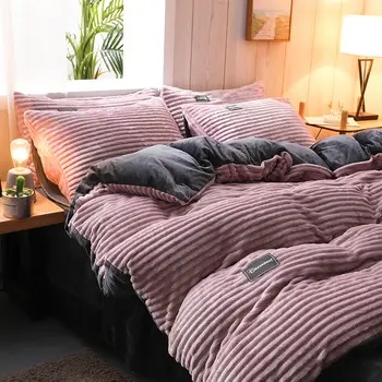 Сгъстено седалките, Обикновен комплект спално бельо, който Запазва топлина, Одеало за легло, Меко Спално бельо, Скандинавски Покривки
