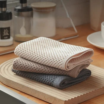 Памучни кухненски кърпи, сотовое кърпа, може да се мотае, Квадратна Кърпа, Домашни и Кухненски кърпи за всекидневната, кърпа за ръце, кърпа за почистване на работния плот