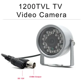 Сигнал за CVBS 1200TVL Цветна водоустойчива камера мини за вътрешно и външно видеонаблюдение