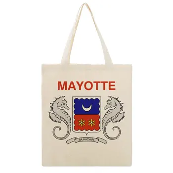 Флаг на Майот (местен) Холщовая чанта Забавно Новост, Холщовая чанта-тоут, двойна раница, Благородна гореща разпродажба, портфейл