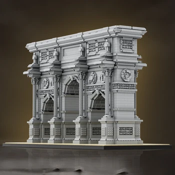Гобрики Известните забележителности френска архитектура от Триумфалната арка Набор от градивни блокове Известната арка с изглед към улицата Събираме тухлени играчки