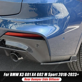 За BMW X3 G01 X4 G02 M Sport 2018-2023 + Черен Гланц, Авто Задна Броня, Спойлер, Canards, Дифузьор, Сплитер, Защита От Драскотини