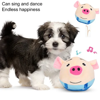 Електронен Играчка топка за кучета, Подскачащи Топки за Скачане, Говорещ Интерактивна куче, Плюшени играчки, кукли за домашен любимец, Зареждащи се чрез USB