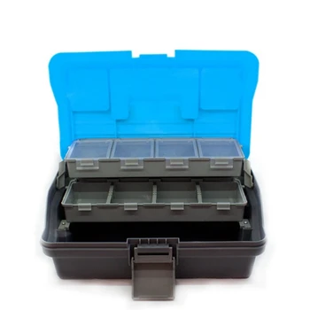 Водоустойчив 3-степенна кутия за риболовни принадлежности Кутия за съхранение на Преносими риболовни принадлежности Здрава тя е устойчива против корозия кутия за еднократна употреба съхранение