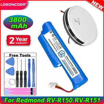 LOSONCOER 3800 mah Батерия за Redmond Red-R150 RV-R150 RV-R151 Акумулаторен прахосмукачка