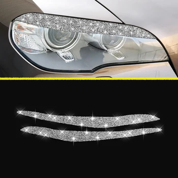Лампа за вежди, декоративна тампон, стикер за BMW X5 E70 2010 2011 2012, аксесоари за външността на автомобила, планински кристал, диамант