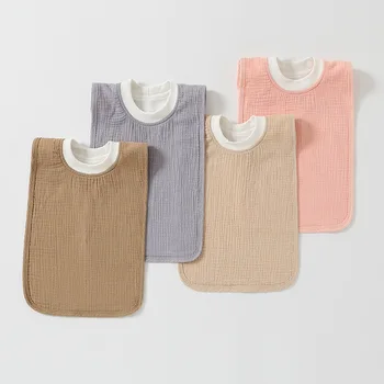 Водонепроницаемое кърпа от слюнката за бебета и деца, удължен и по-големия детски лигавник, марлевое памучни кърпи-пуловер.