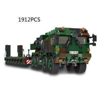 Мащаб 1:30 MAN HX81 SLT Mammut Резервоар на Превозното Средство Модерна Военна Модел Градивен елемент на WW2 Германия Армейските Сили Фигурка Тухлена Играчка