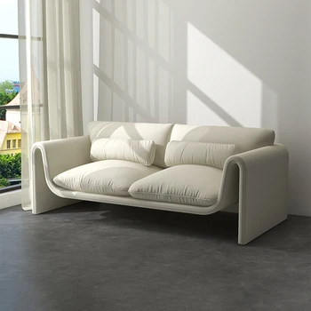 Минималистични диван в скандинавски стил, 3-местен Xxl, с Модерен Бял диван, Дизайнерски Ергономичен Необичайно Мек Диван за четене, Мебели за дома