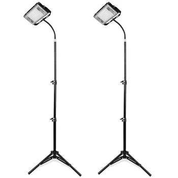 2X Лампа за отглеждане на стойка, Led етаж лампа, Пълна гама за стайни растения, Лампа за отглеждане на с превключвател за Включване/Изключване, Штепсельная вилица САЩ