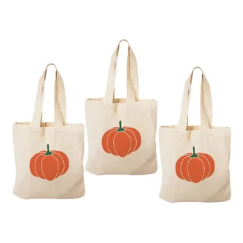 1бр 21x22 см, чанти за предложения от 3 тикви за Хелоуин, чанта-тоут, подарък за парти в чест на Хелоуин, Бяла Тиква за Учители, чанти-тоут, аксесоари