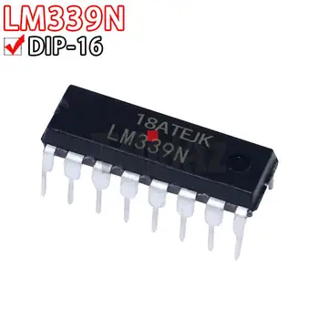10ШТ LM339N DIP14 LM339 DIP 339N DIP-14 Четириядрени Компараторы с един източник на захранване, нови и оригинални чипове
