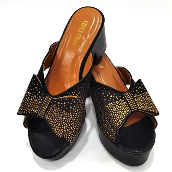 Най-новите Дамски обувки големи размери 42, Сватбени дамски обувки и сандали, дамски обувки за сватба в нигерия стил, вечерни обувки-лодка
