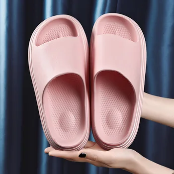Новата двойка тапочек, лятна плажна обувки на дебела подметка със защита от подхлъзване и мирис, мека подметка